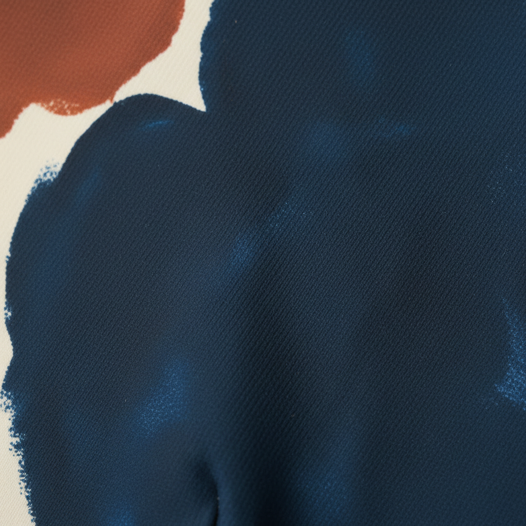 Boxer Abstract Navy & Rust Cryptic Nine — vista trasera