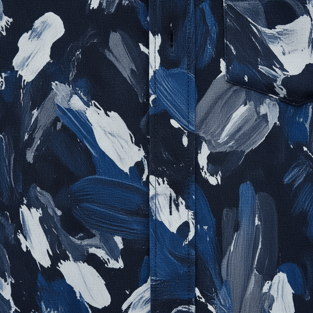 ★ UNIQUE Camisa Índigo Abstracto - CRYPTIC NINE WEAR SHOP