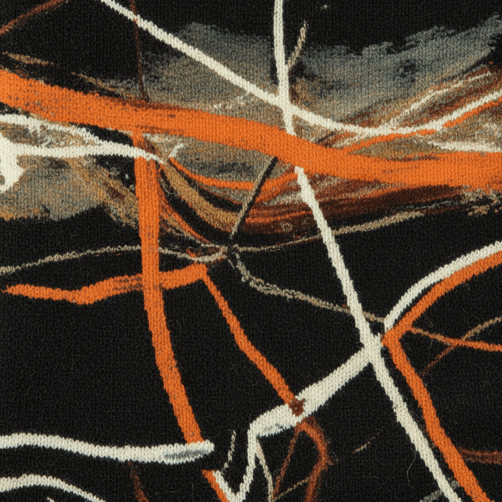 Scribble Socks — Orange & Cream - CRYPTIC NINE WEAR SHOP