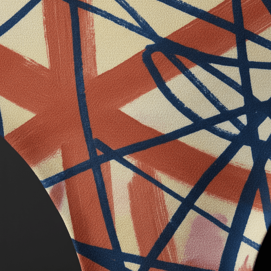 Tanga Abstract Navy Lines & Terra - CRYPTIC NINE WEAR SHOP