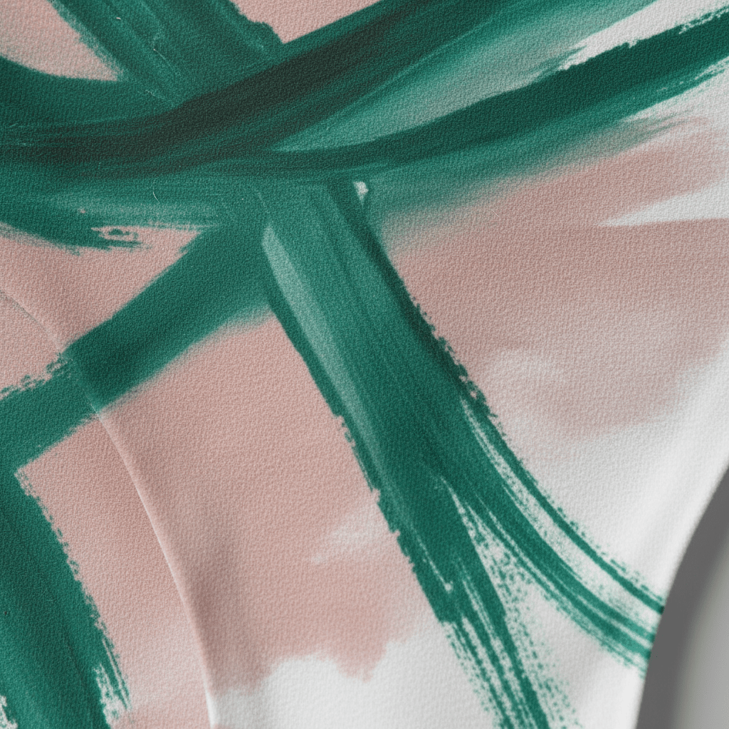 Tanga Abstract Emerald Lines & Rose - CRYPTIC NINE WEAR SHOP