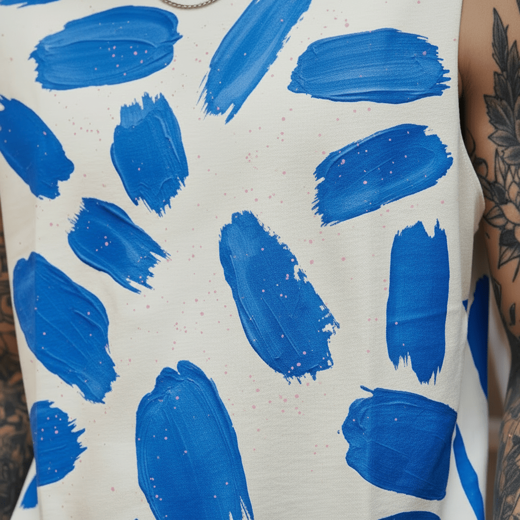 Camiseta Tirantes Manchas Índigo - CRYPTIC NINE WEAR SHOP