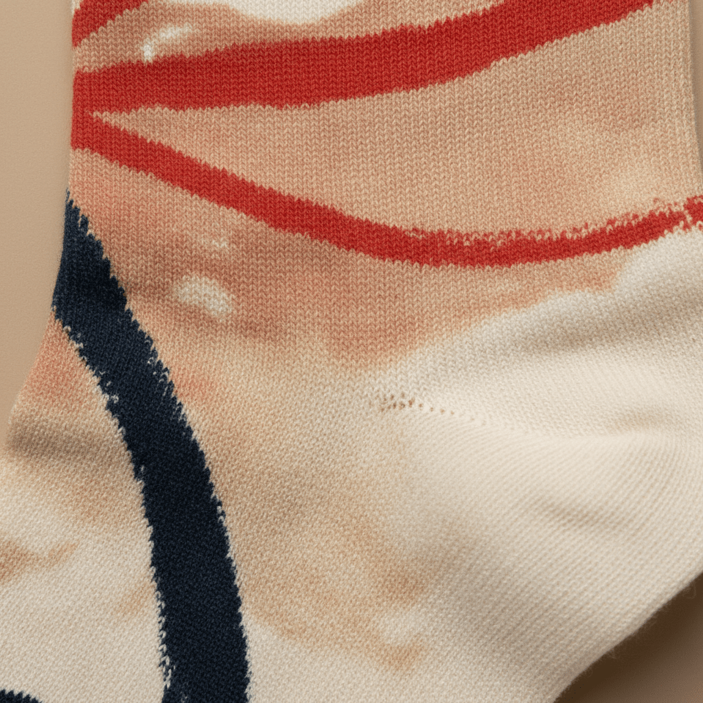 Brushstroke Socks — Navy & Vermillion - CRYPTIC NINE WEAR SHOP
