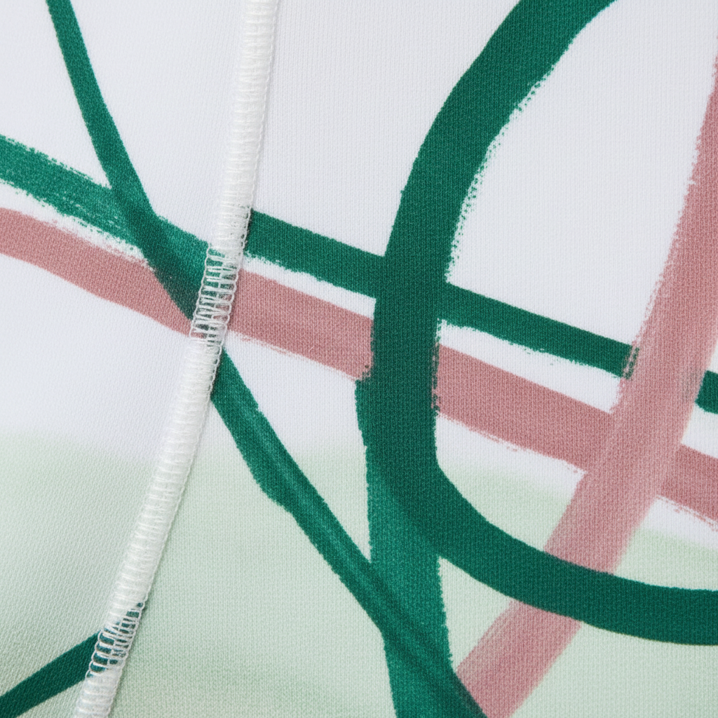 Boxer Abstract Emerald & Rose — detalle pintura