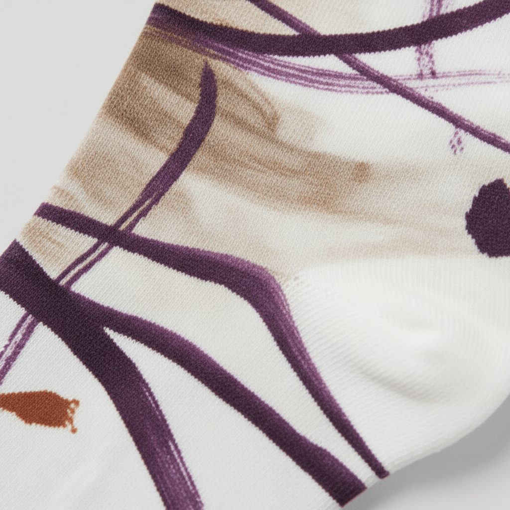 Calligraphy Socks — Plum & Sienna - CRYPTIC NINE WEAR SHOP