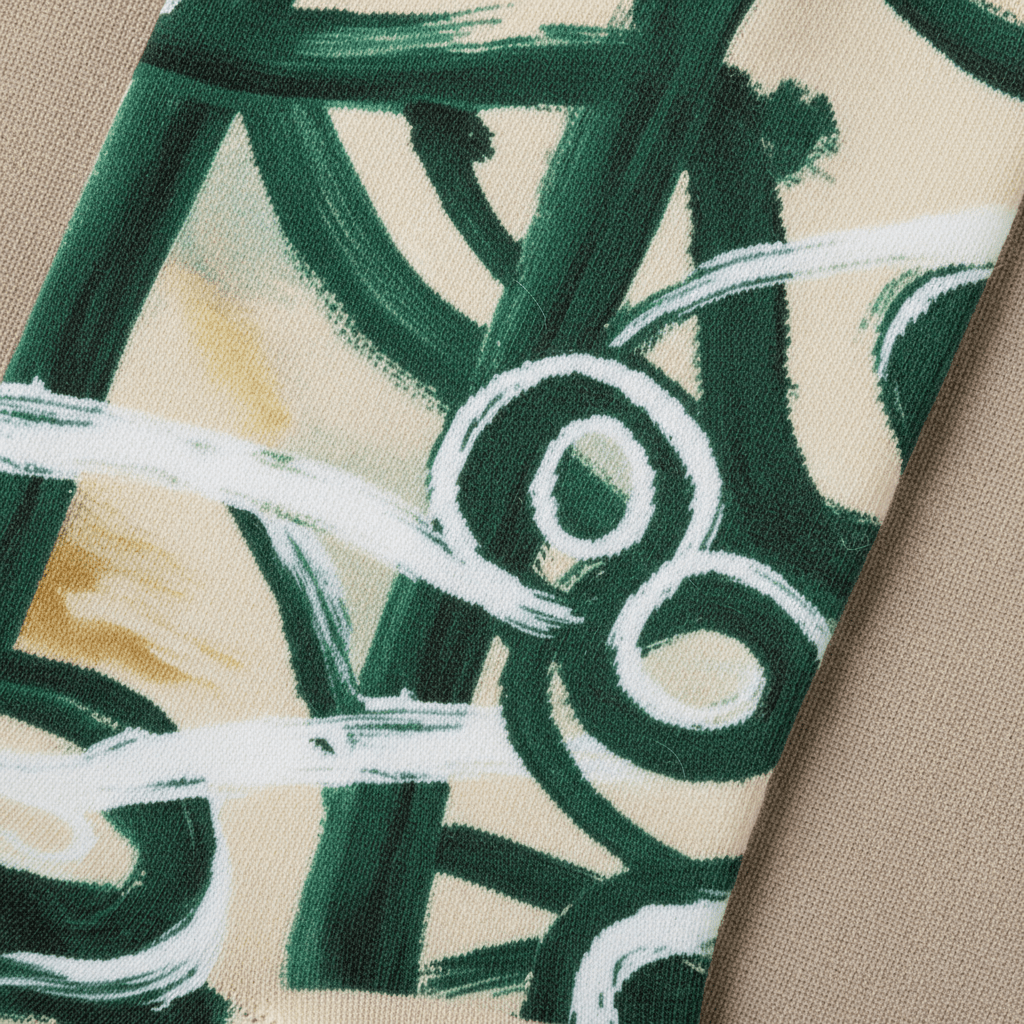 Brushstroke Socks — Forest & Cream - CRYPTIC NINE WEAR SHOP