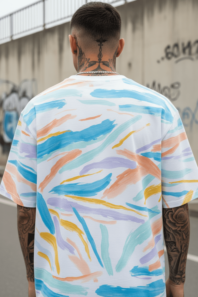 Camiseta Oversize Marea Pastel - CRYPTIC NINE WEAR SHOP