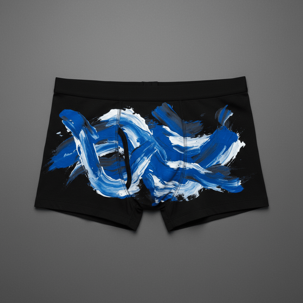 Boxer Abstract Blue & White - CRYPTIC NINE WEAR SHOP