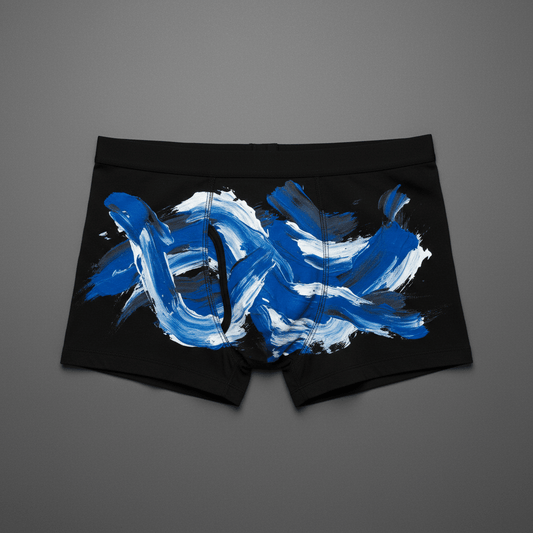 Boxer Abstract Blue & White - CRYPTIC NINE WEAR SHOP