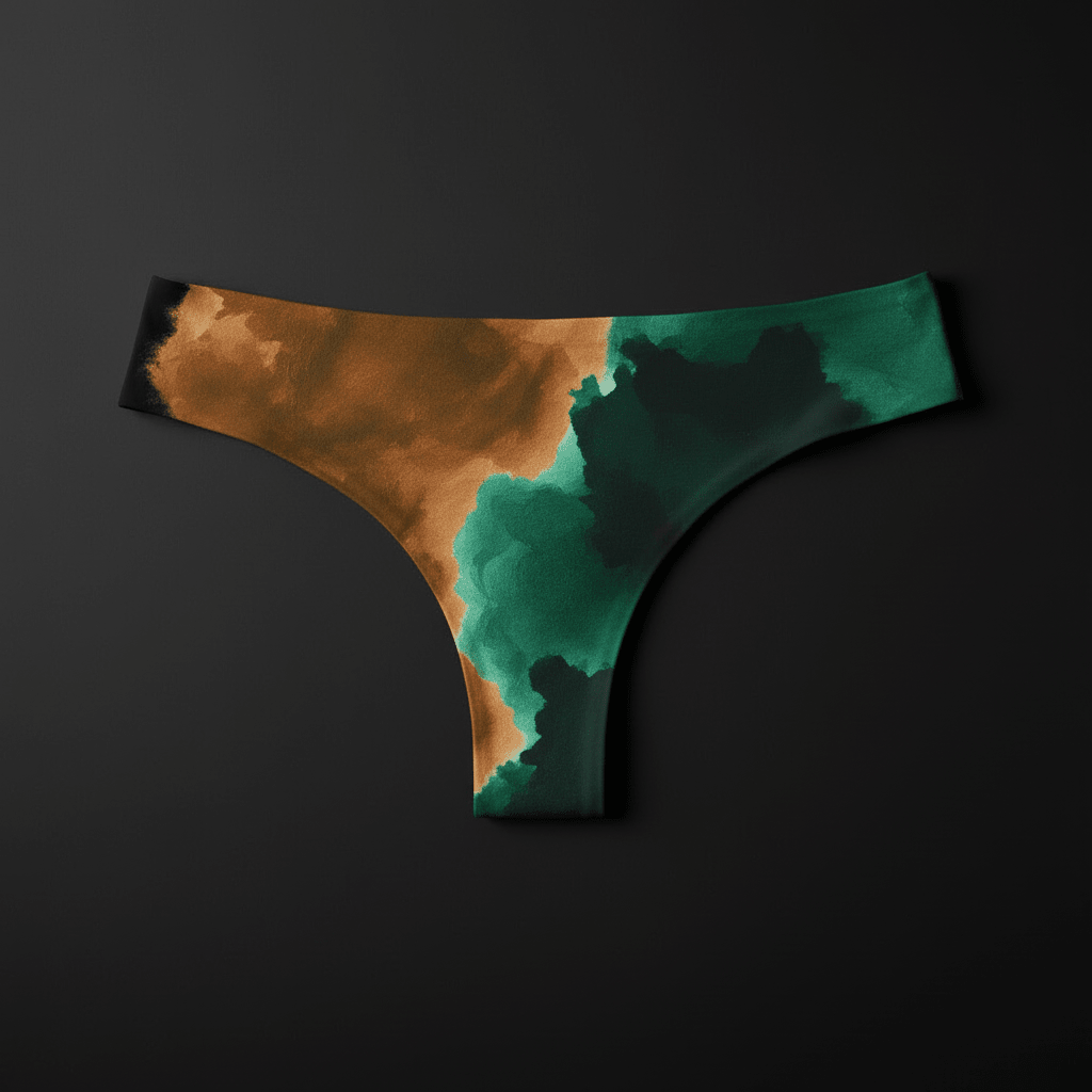 Tanga Abstract Bronze & Emerald - CRYPTIC NINE WEAR SHOP