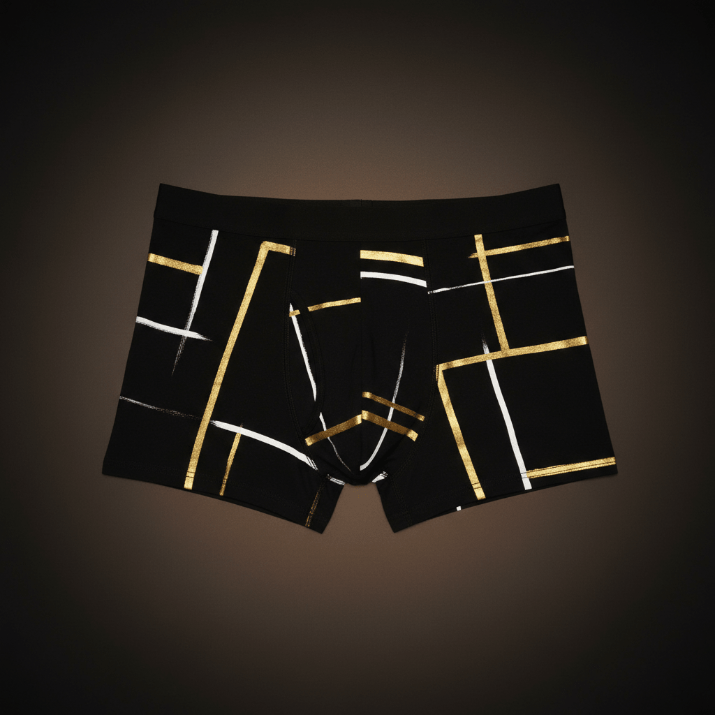 Boxer Abstract Gold & White - CRYPTIC NINE WEAR SHOP