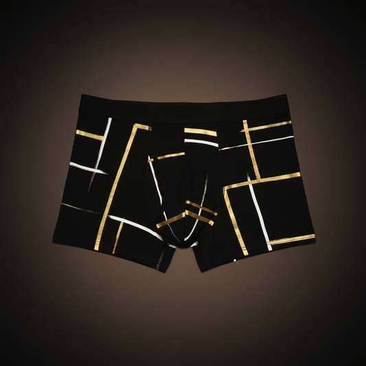 Boxer Abstract Gold & White - CRYPTIC NINE WEAR SHOP