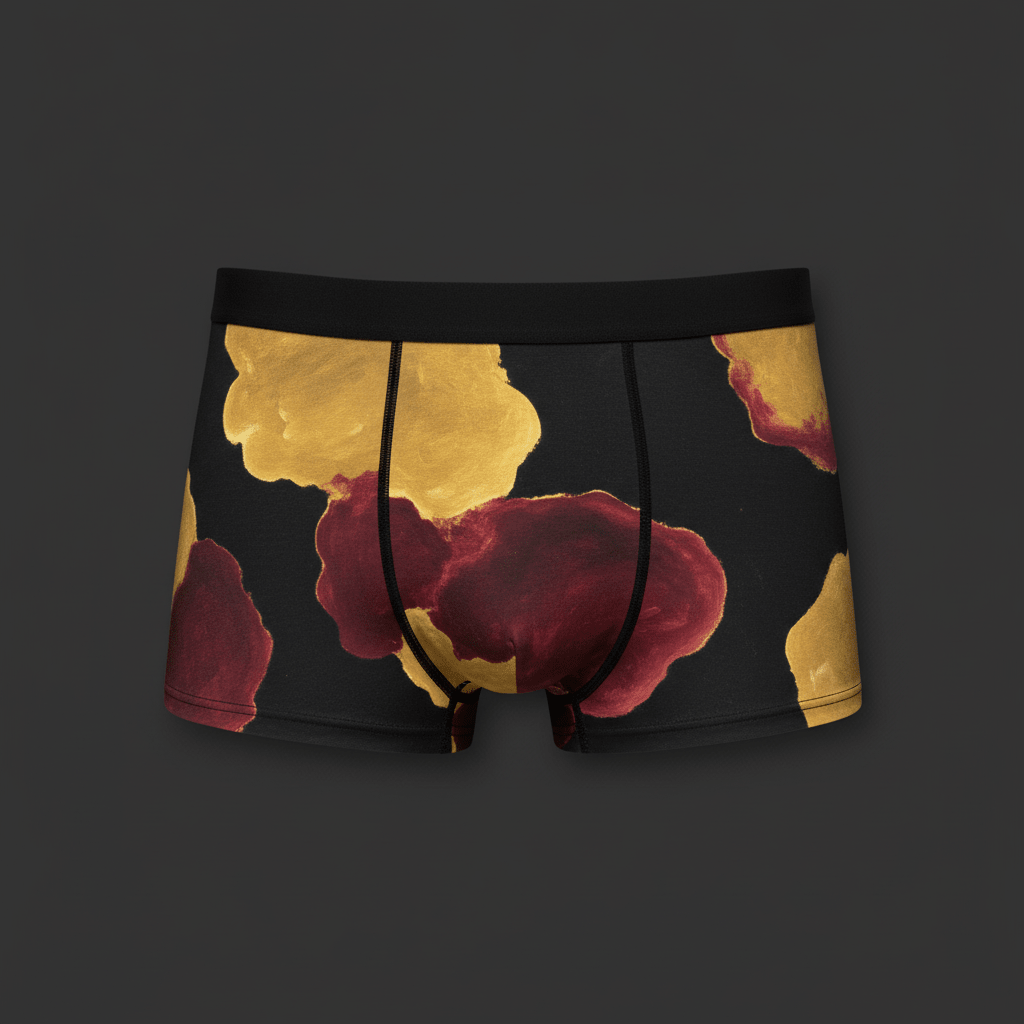 Boxer Abstract Ochre & Burgundy - CRYPTIC NINE WEAR SHOP
