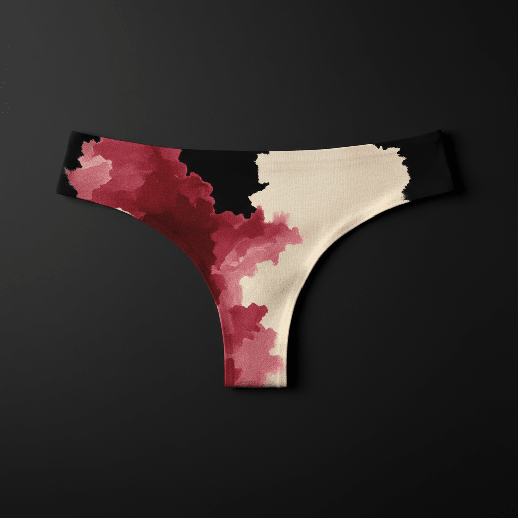 Tanga Abstract Crimson & Noir - CRYPTIC NINE WEAR SHOP