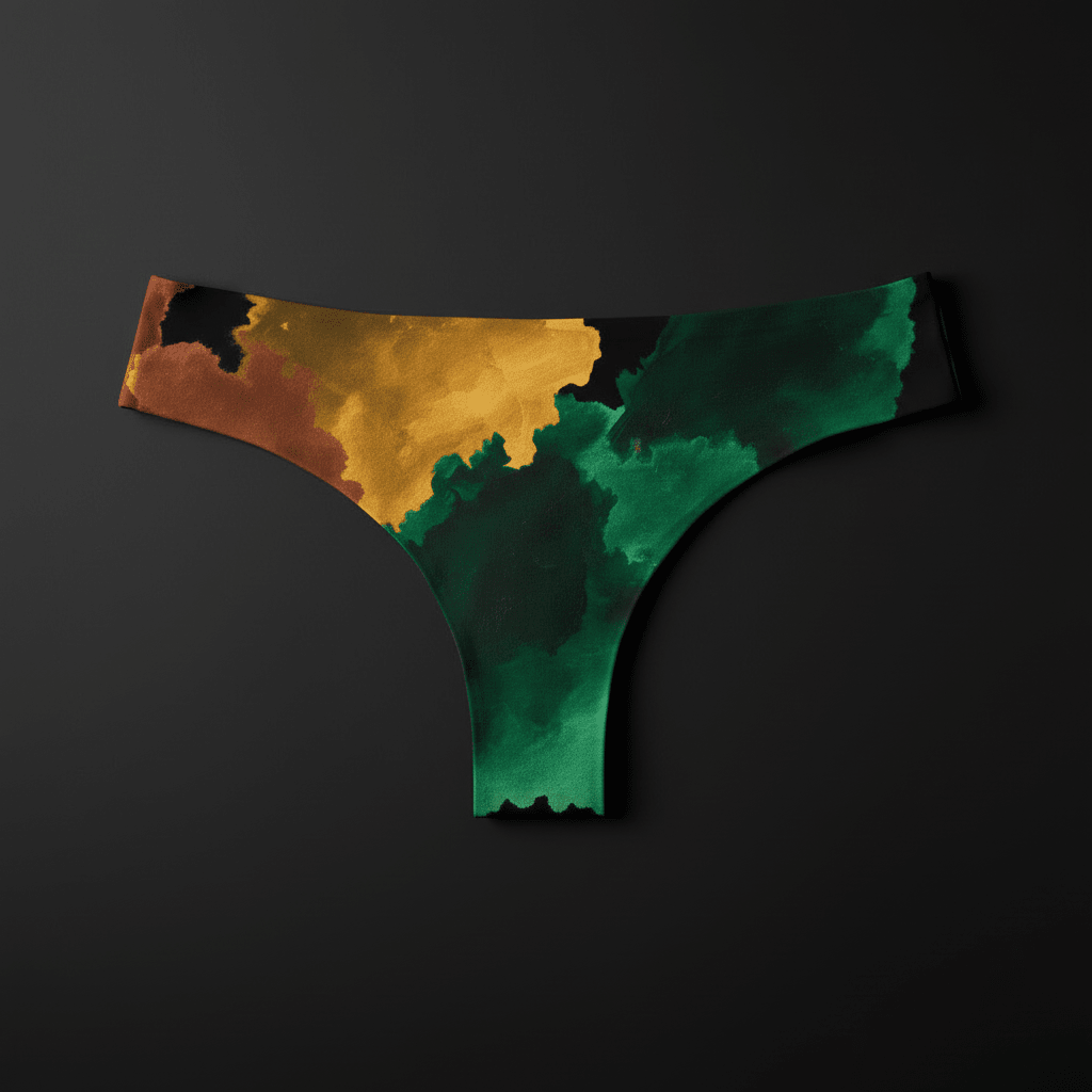 Tanga Abstract Bronze & Emerald II - CRYPTIC NINE WEAR SHOP