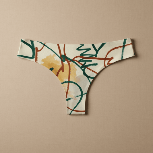 Tanga Abstract Calligraphy Green & Terra - CRYPTIC NINE WEAR SHOP