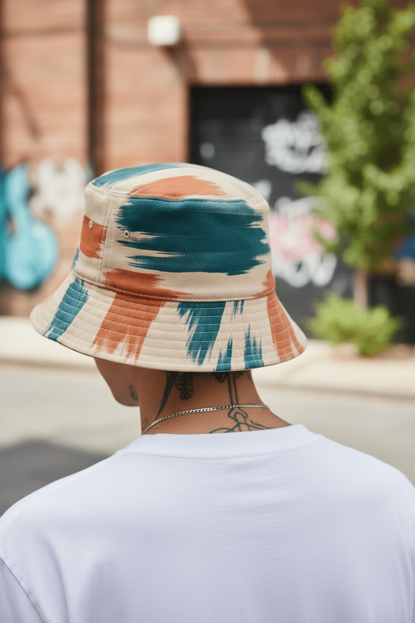 Bucket Hat Abstract Brush - CRYPTIC NINE WEAR SHOP