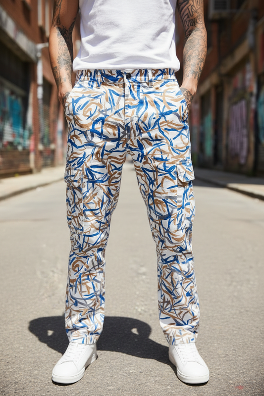 Pantalón Grafía Urbana Pintado a Mano Cryptic Nine — vista frontal