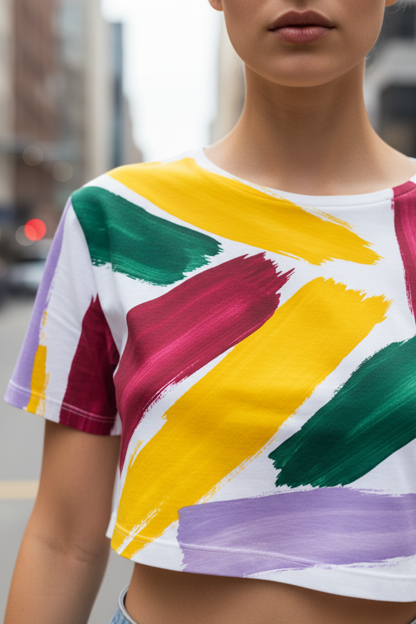 Crop Top Cuatro Estaciones Cryptic Nine — vista frontal