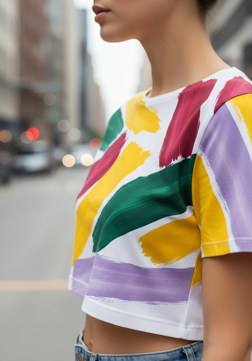 Crop Top Cuatro Estaciones Cryptic Nine — vista lateral