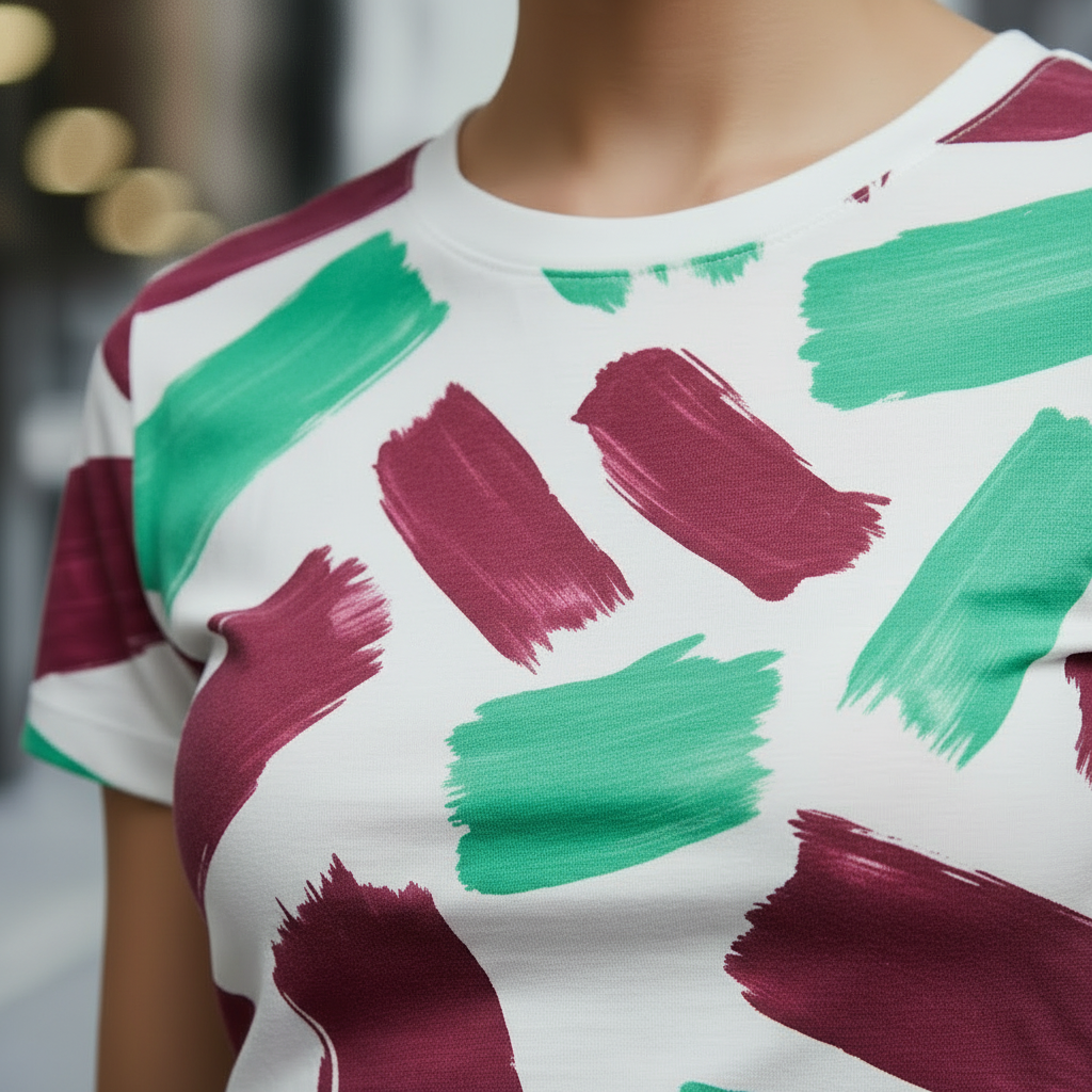 Camiseta Crop Contraste Vivo