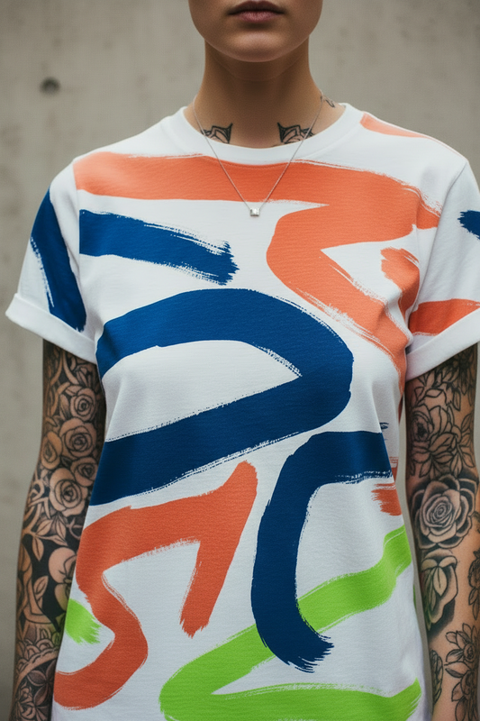 Camiseta Oversize Impacto Cromático