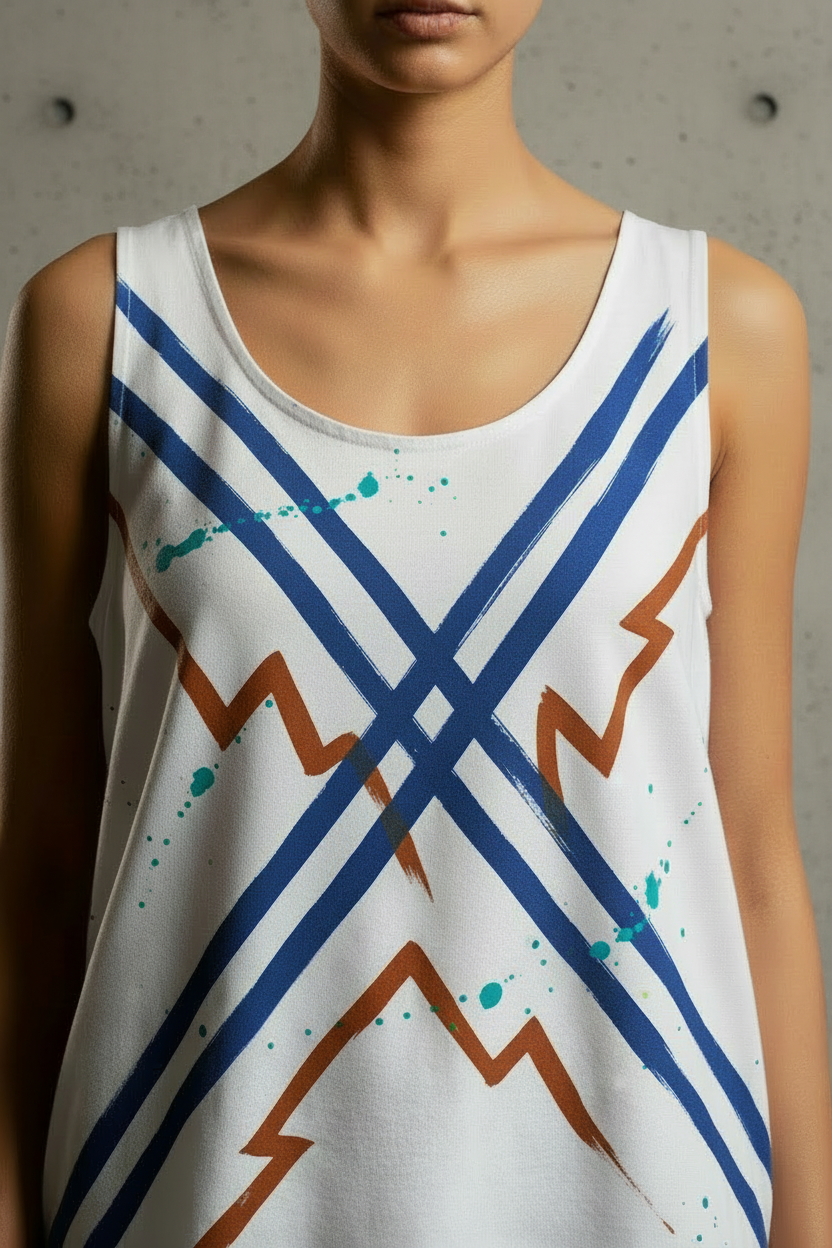 Camiseta Tirantes Trayectorias Cryptic Nine — vista lateral