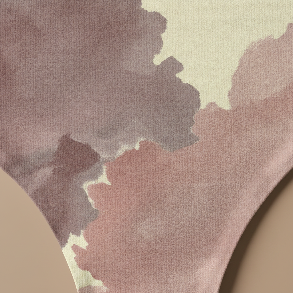 Tanga Abstract Mauve & Rose — macro detalle textura acuarela