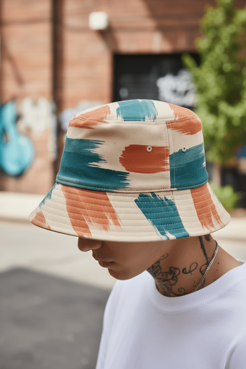 Bucket Hat Abstract Brush - CRYPTIC NINE WEAR SHOP