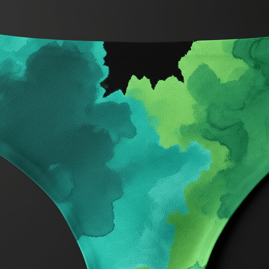 Tanga Abstract Teal & Lime - CRYPTIC NINE WEAR SHOP