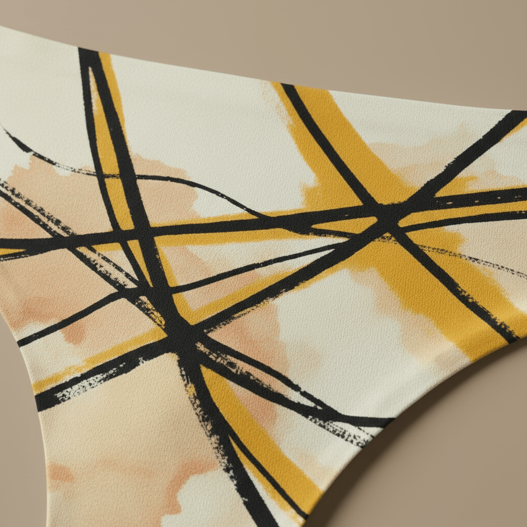 Tanga Abstract Saffron & Noir - CRYPTIC NINE WEAR SHOP