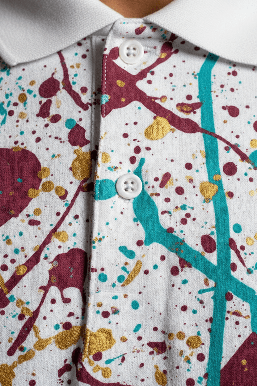 Polo Salpicaduras Burdeos - CRYPTIC NINE WEAR SHOP