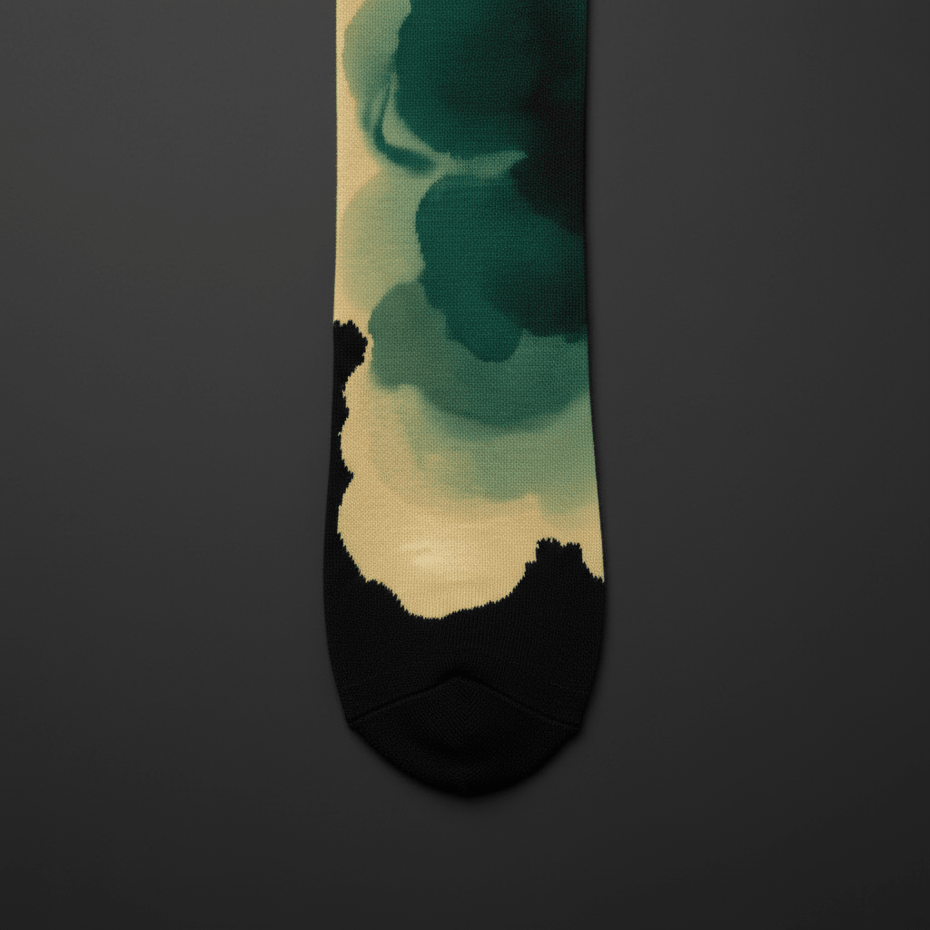 Watercolor Cloud Socks — Emerald & Gold - CRYPTIC NINE WEAR SHOP
