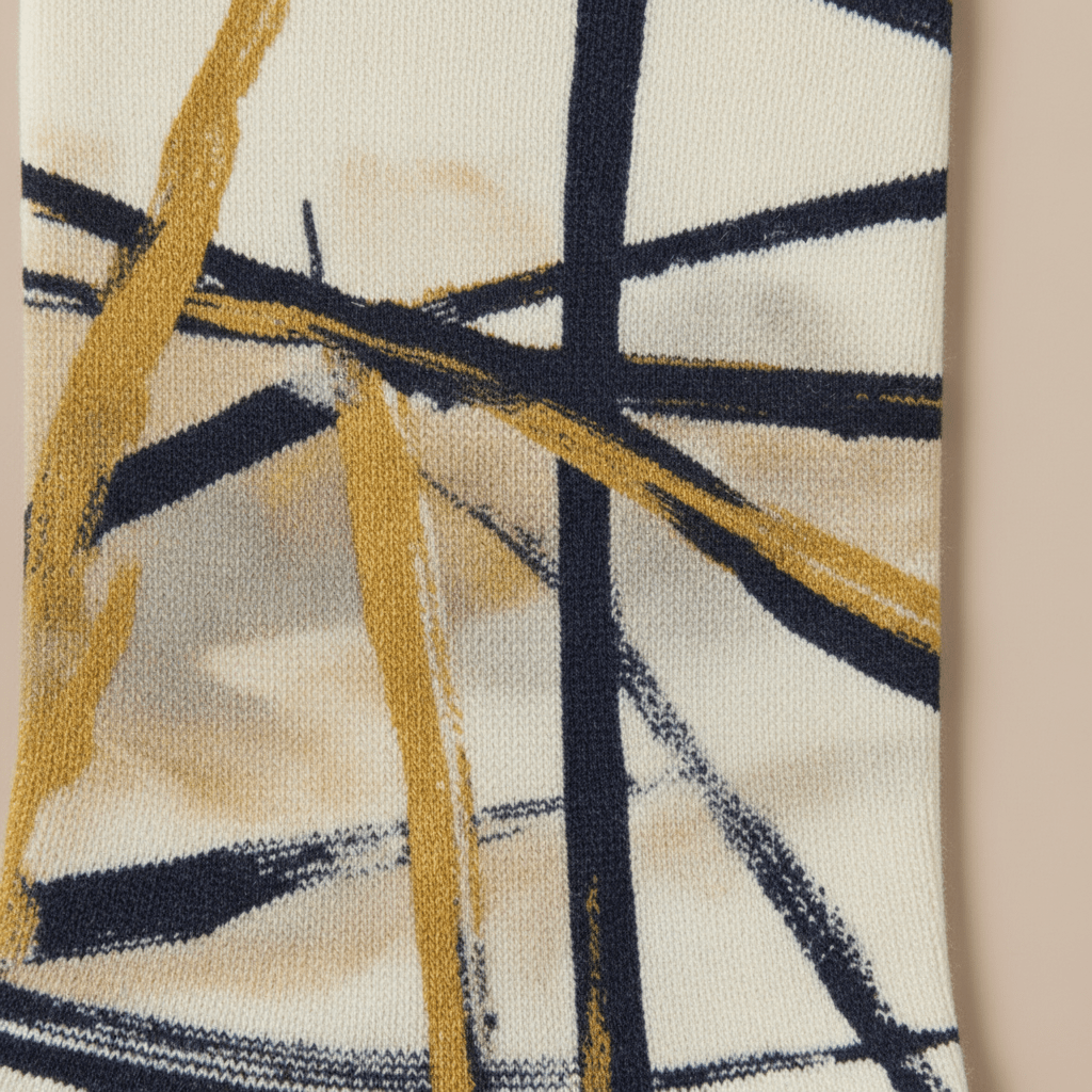 Linear Socks — Indigo & Gold - CRYPTIC NINE WEAR SHOP
