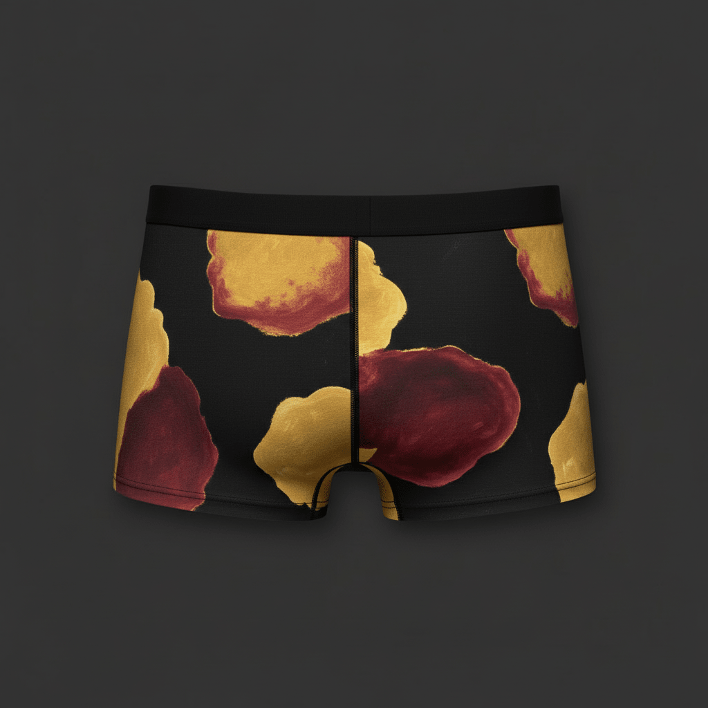 Boxer Abstract Ochre & Burgundy - CRYPTIC NINE WEAR SHOP