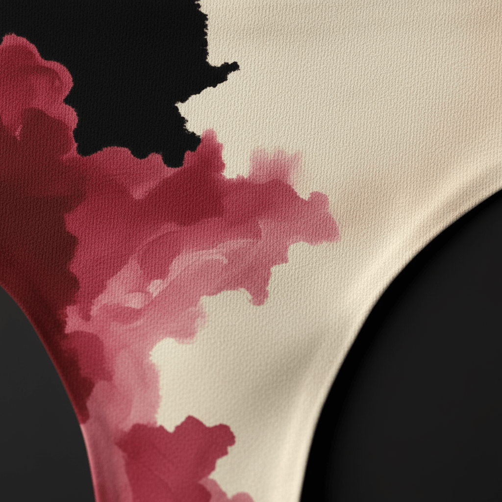 Tanga Abstract Crimson & Noir - CRYPTIC NINE WEAR SHOP