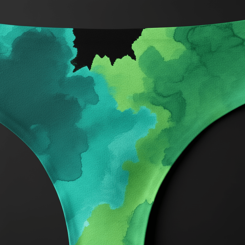 Tanga Abstract Teal & Lime - CRYPTIC NINE WEAR SHOP