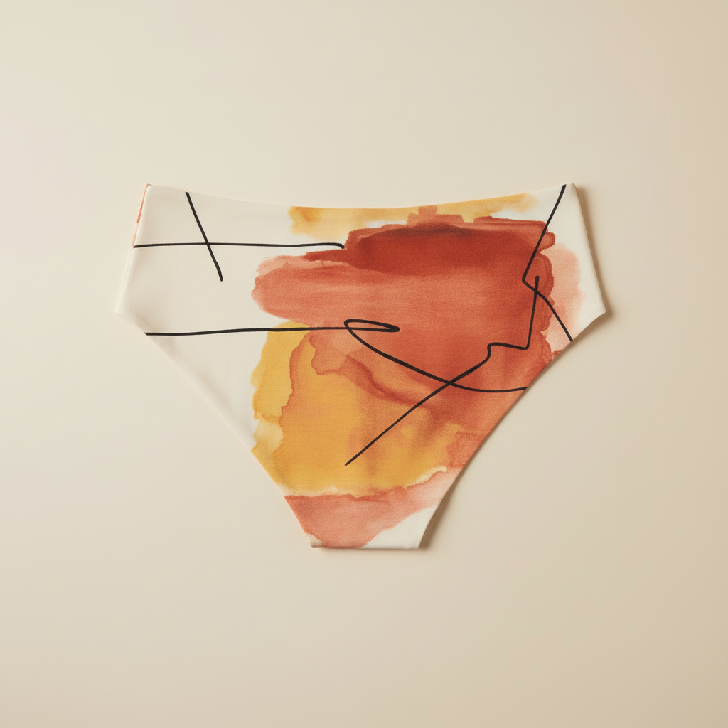 Braga Abstract Terra & Gold Line — vista trasera