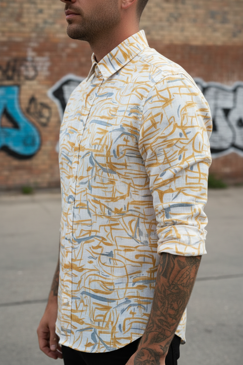 Camisa Lino Dorado