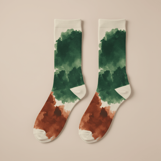 Watercolor Cloud Socks — Forest & Terra - CRYPTIC NINE WEAR SHOP