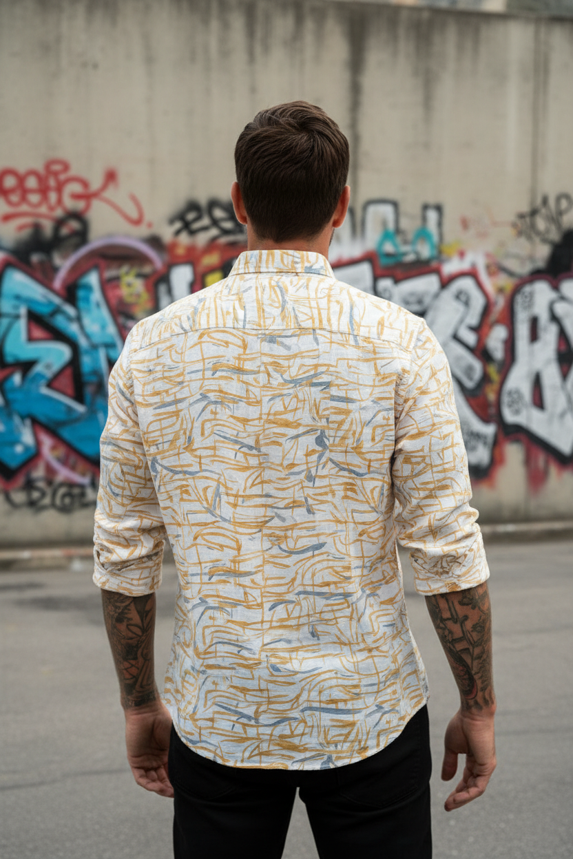 Camisa Lino Dorado