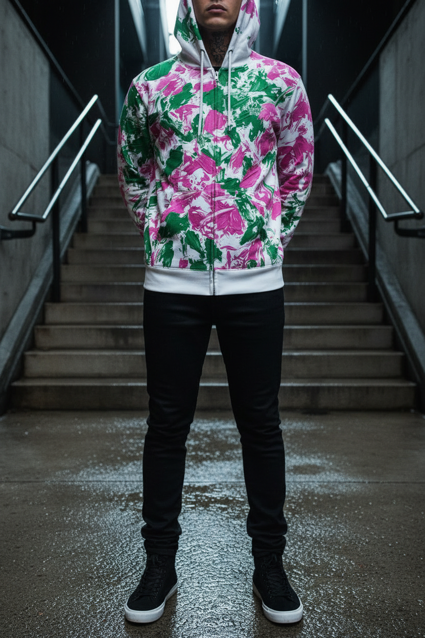 Sudadera Zip Jardín Salvaje Cryptic Nine — vista frontal