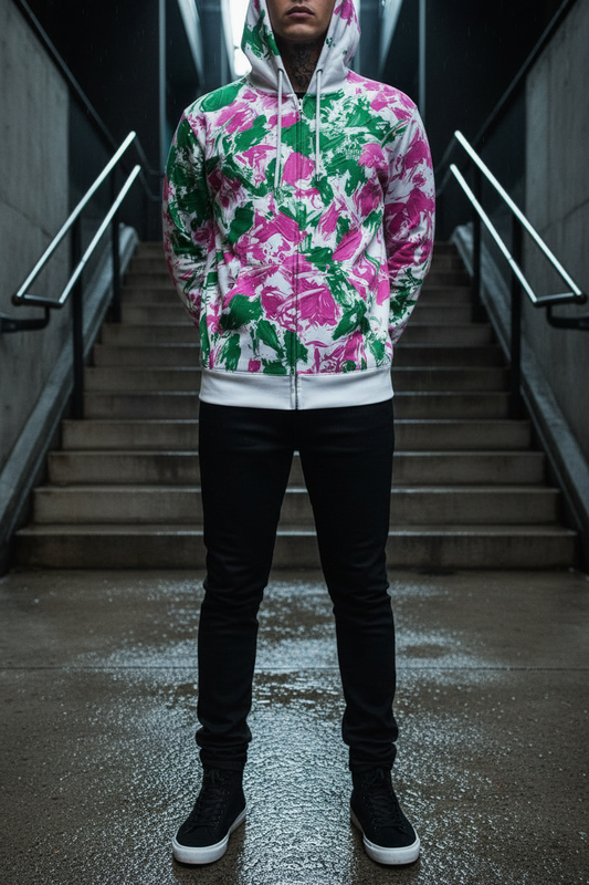 Sudadera Zip Jardín Salvaje Cryptic Nine — vista frontal