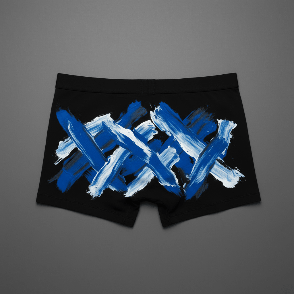 Boxer Abstract Blue & White - CRYPTIC NINE WEAR SHOP