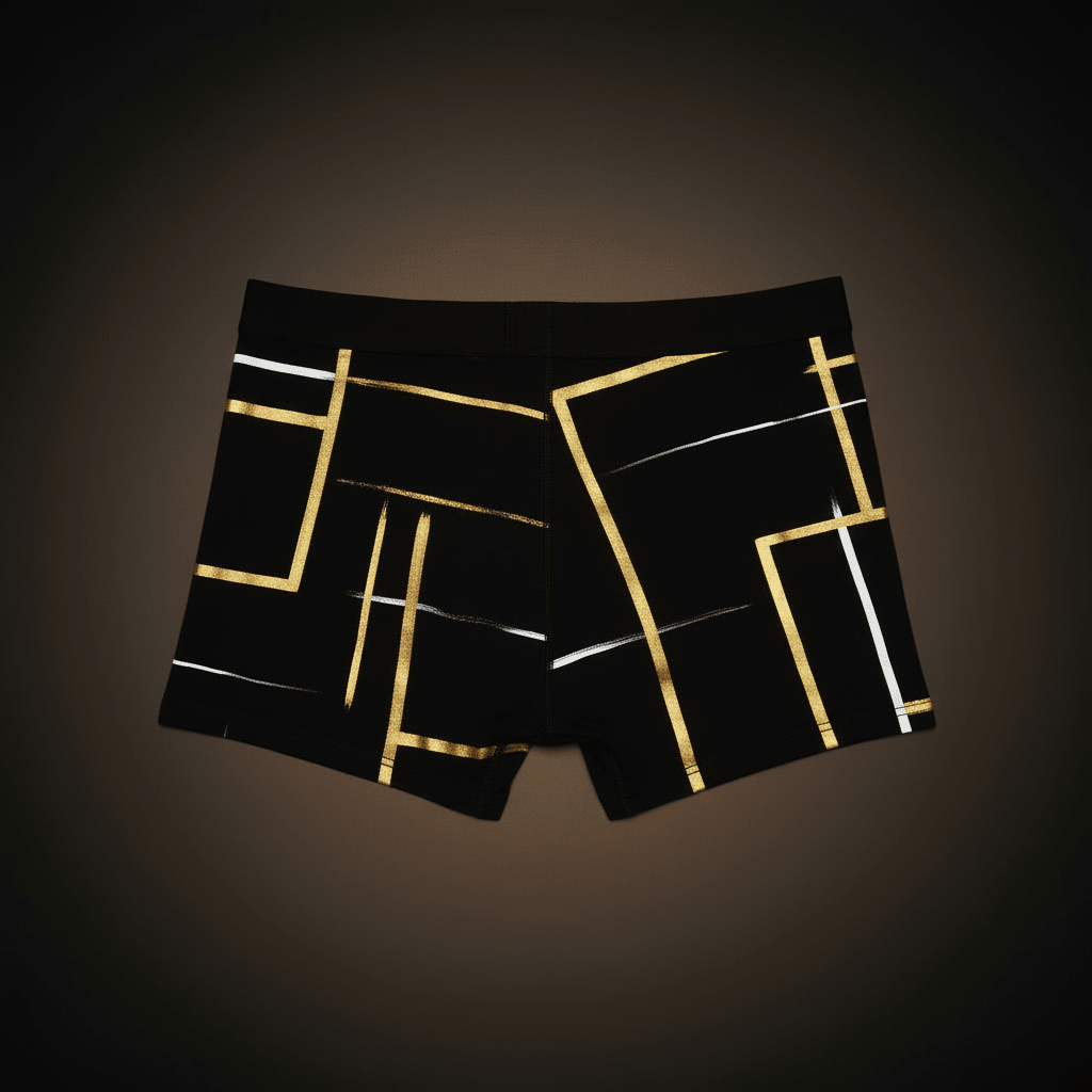 Boxer Abstract Gold & White - CRYPTIC NINE WEAR SHOP